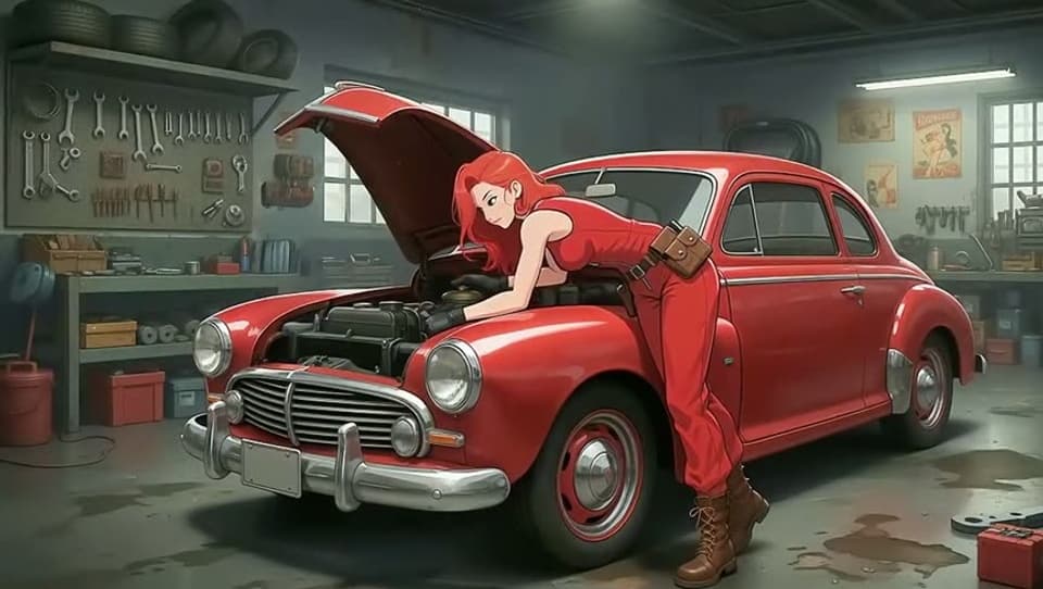 Anime Garage Story — ai animation video